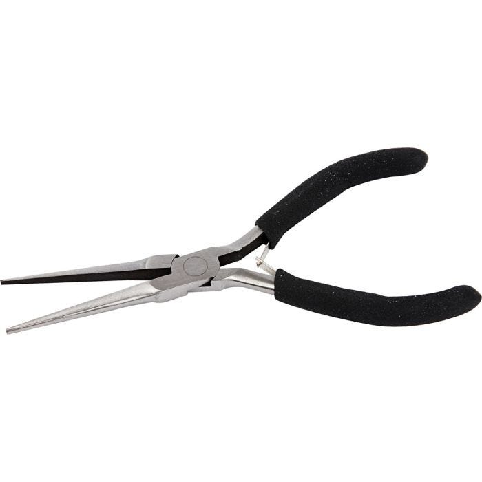 Pitkät litteäkärkiset pihdit, Pit. 55 mm, Lev: 2-6 mm, 1 kpl
