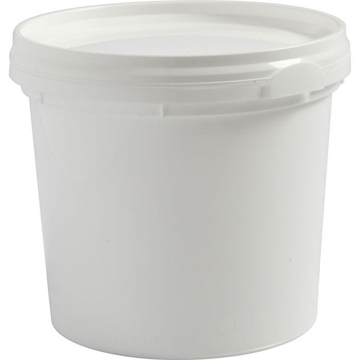 Kannellinen muoviämpäri, Kork. 9,5 cm, halk. 9,2 cm, 300 ml, 20 kpl/ 1 pkt