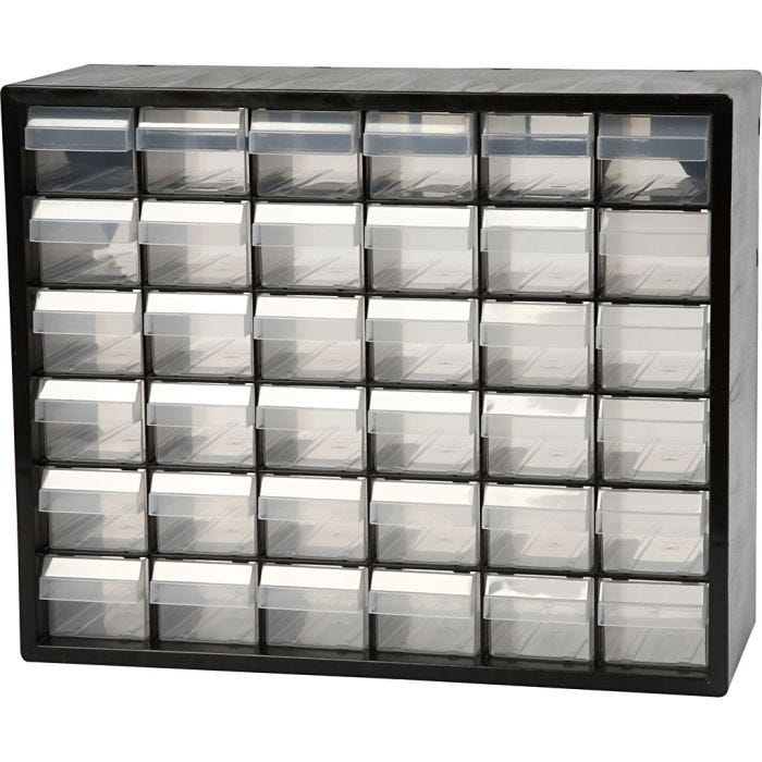 Lokerolaatikosto, nro PC 36, koko 33x40,7x14,1 cm, aukon koko 60x50 mm, 1 set