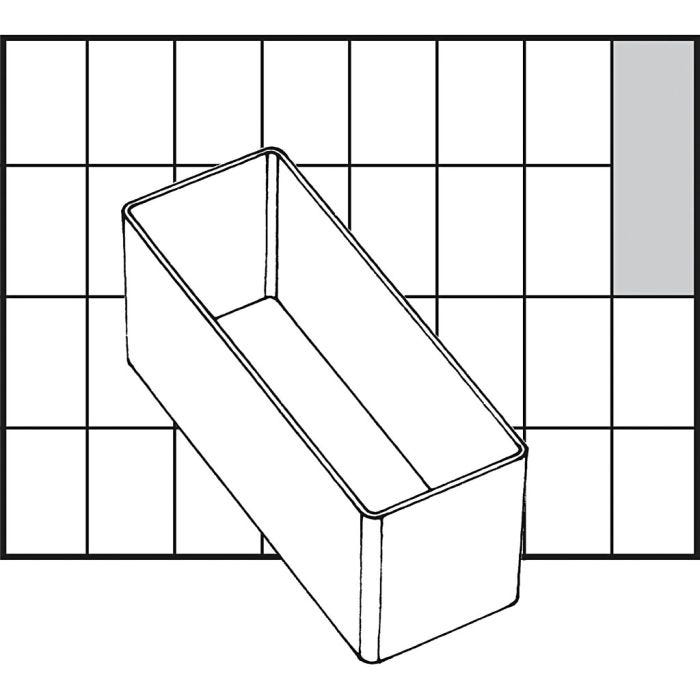 Säilytyslokero, Kork. 47 mm, koko 109x39 mm, 1 kpl