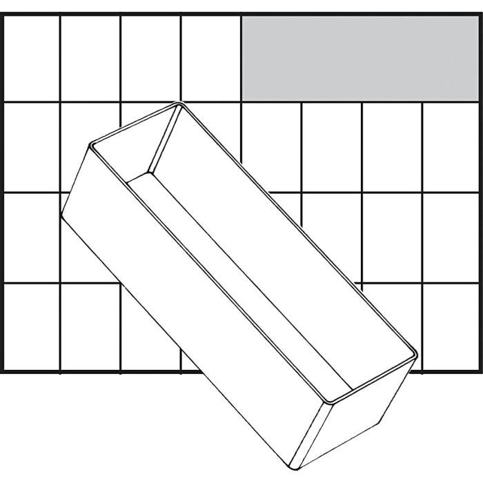 Säilytyslokero, nro A8-2, Kork. 47 mm, koko 157x55 mm, 1 kpl