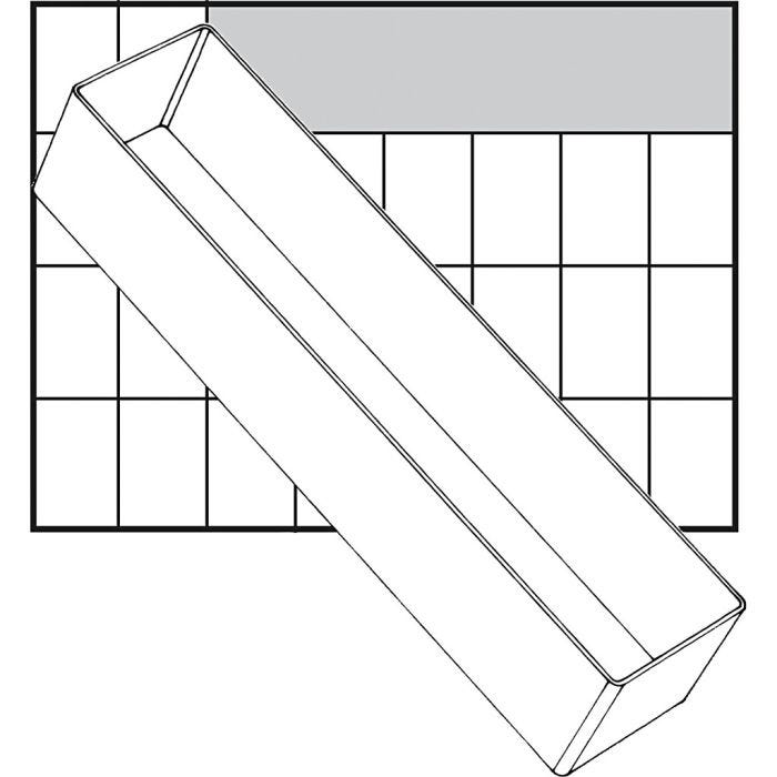 Säilytyslokero, nro A8-3, Kork. 47 mm, koko 235x55 mm, 1 kpl