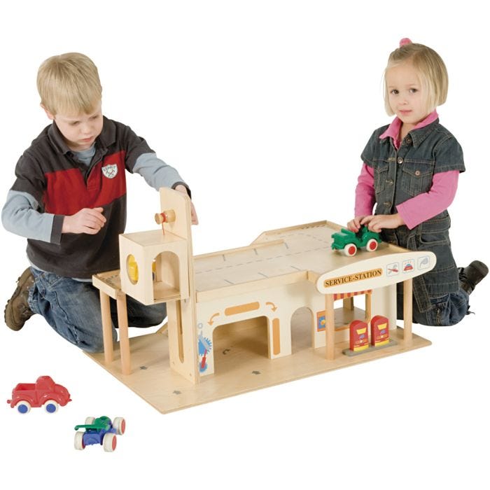Educo Autotalli, koko 77x50x47 cm, 1 kpl