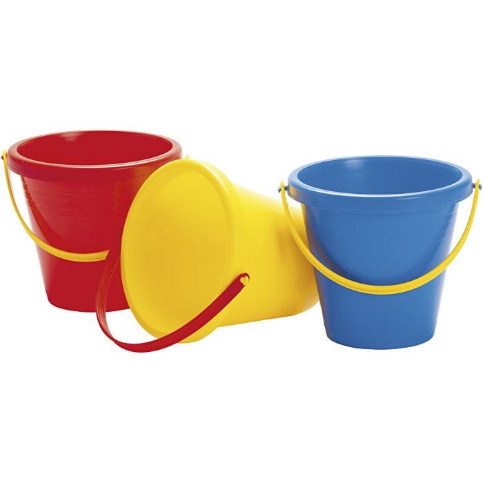 dantoy ämpärit, Kork. 18 cm, 2 l, 10 kpl/ 1 set