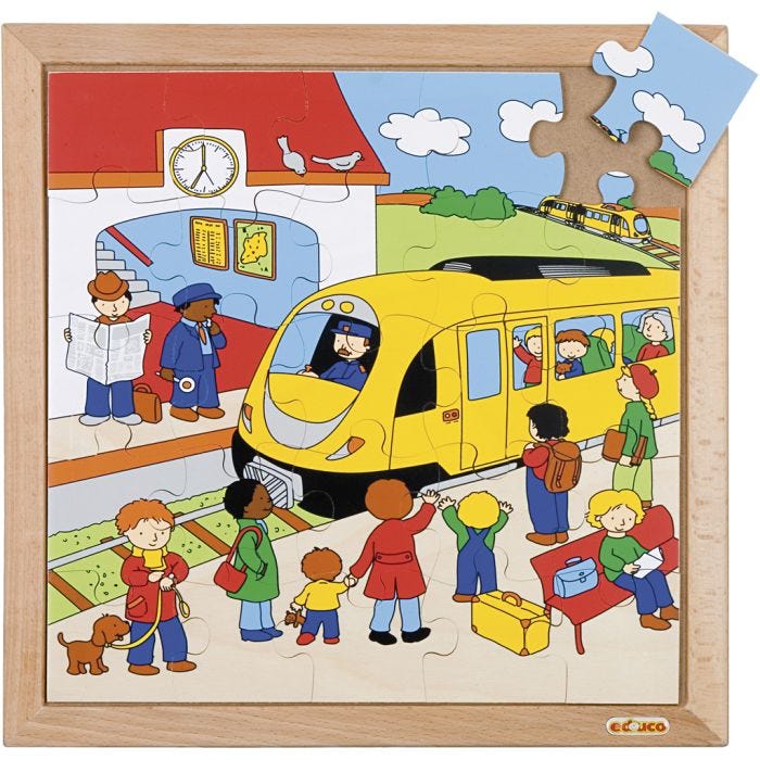 Educo puinen palapeli, koko 34x34 cm, 25 kappaletta, 1 kpl