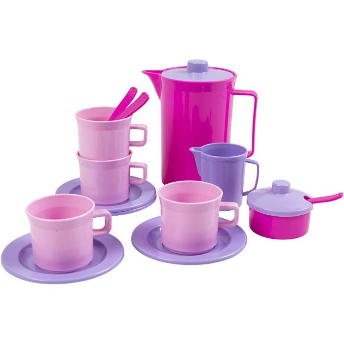 dantoy Kahviastiasto, pinkki, violetti, 17 kpl/ 1 set