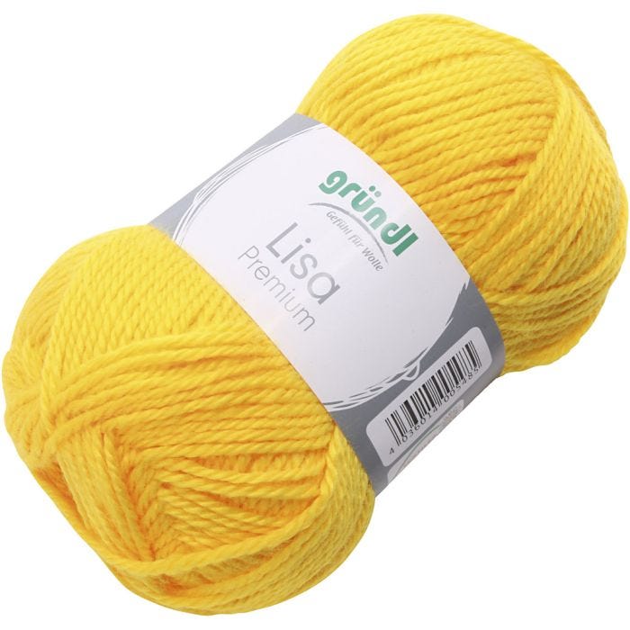 Akryylilanka, keltainen, 50 g/ 1 kerä
