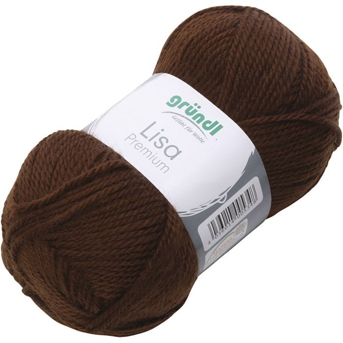 Akryylilanka, ruskea, 50 g/ 1 kerä