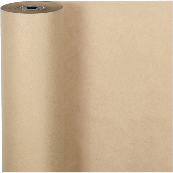 Lahjapaperi, Lev: 50 cm, 60 g, luonnonrusk., 100 m/ 1 rll