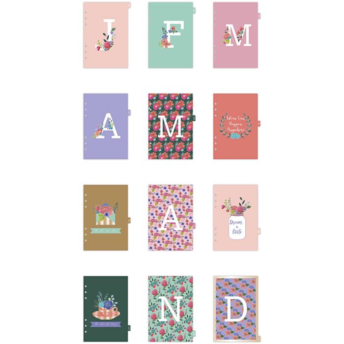 Välilehdet, A5, Sivujen määrä 12, kulta, punainen, koralli, 1 kpl