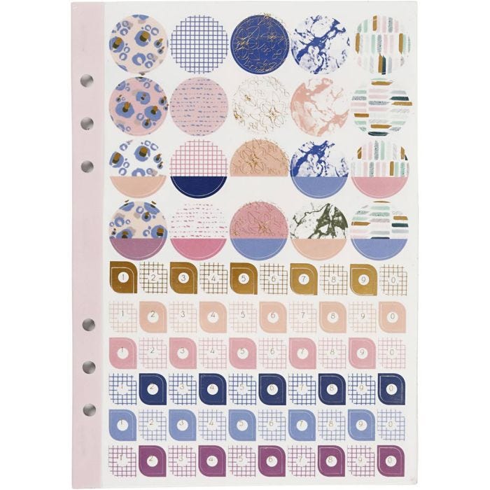 Tarrakirja, Kukat, A5, kulta, violetti, rosa, 1 kpl