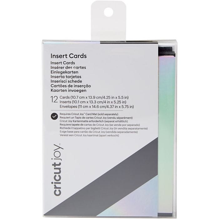 Cricut Joy -sisäkortit (neutraalit värit), musta, 12 kpl/ 1 pkt