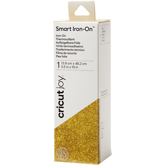 Cricut Joy Smart Iron-On, koko 14x48 cm, kimalle, kulta, 1 kpl