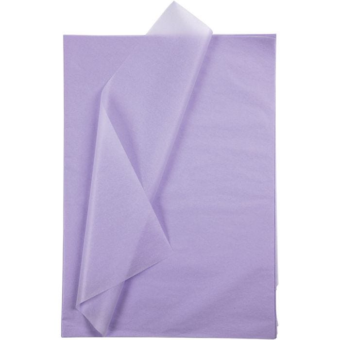 Silkkipaperi, arkki 50x70 cm, 17 g, vaaleanvioletti, 10 ark/ 1 pkt