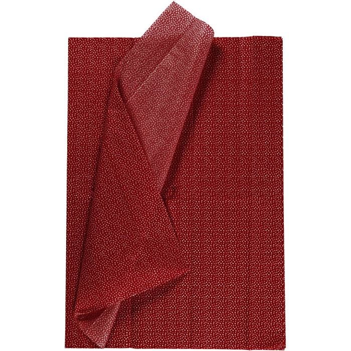 Silkkipaperi, arkki 50x70 cm, 14 g, punainen, 6 ark/ 1 pkt