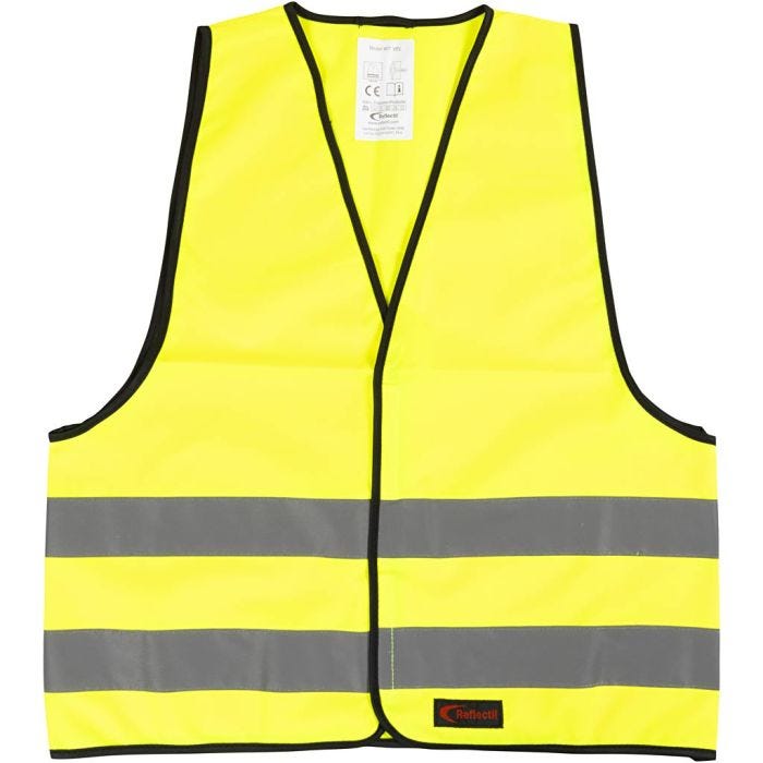 Heijastinliivi, Pit. 68 cm, Lev: 59 cm, koko L, keltainen, 1 kpl