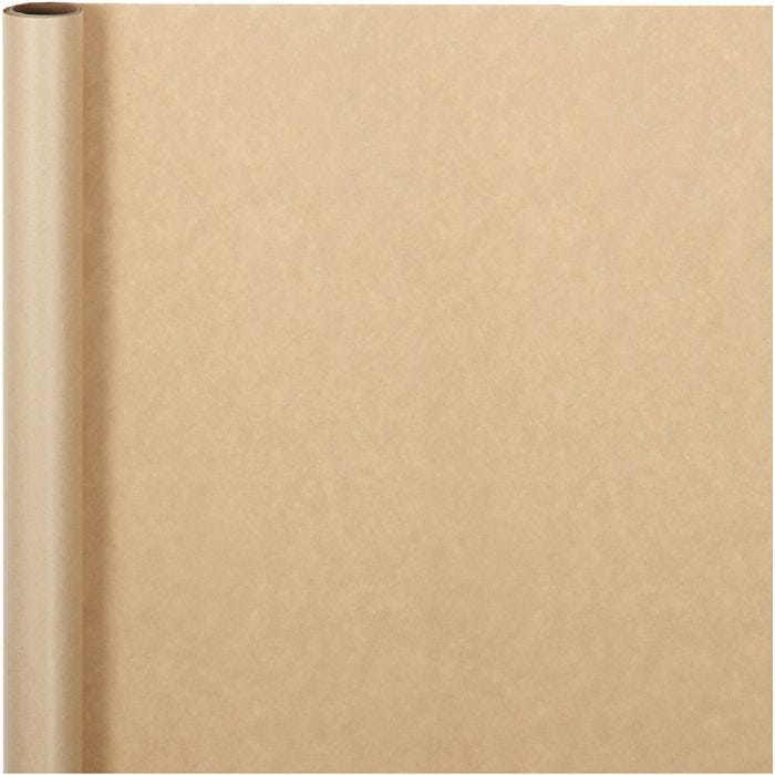 Lahjapaperi, Lev: 50 cm, 60 g, beige, 5 m/ 1 rll