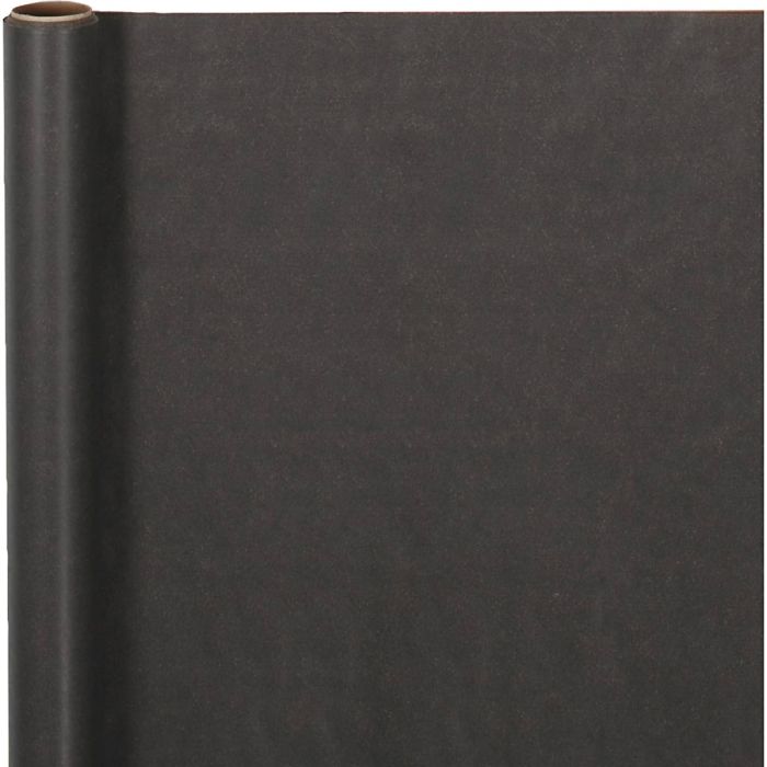 Lahjapaperi, Lev: 38 cm, 70 g, musta, 5 m/ 1 rll