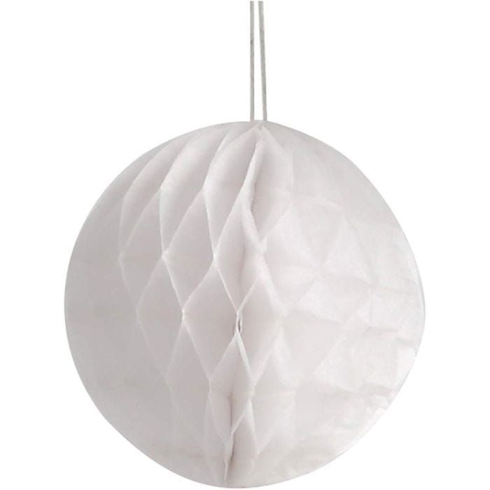 Kennopaperikoristeet, halk. 8 cm, valkoinen, 10 kpl/ 1 pkt