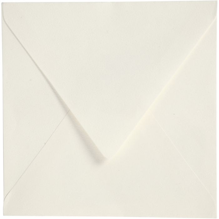 Kirjekuoret, kirjekuoren koko 16x16 cm, 120 g, luonnonvalkonen, 50 kpl/ 1 pkt