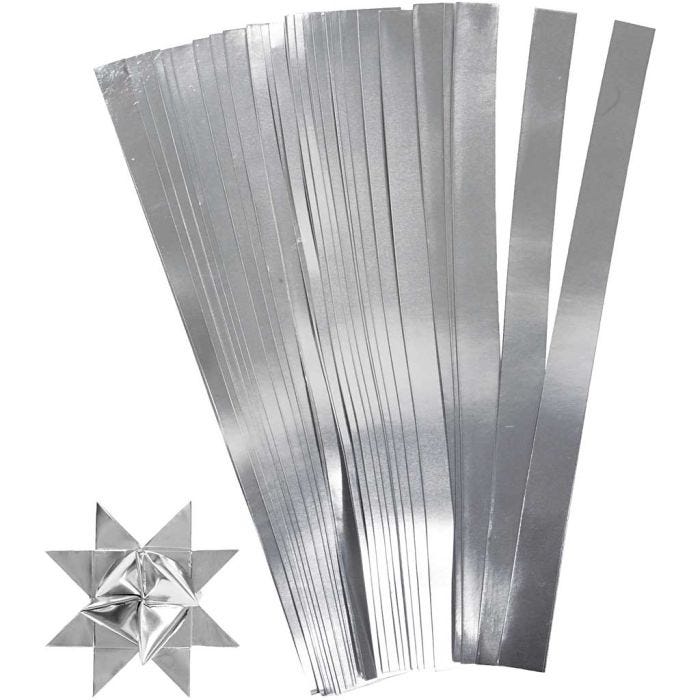 Paperisuikaleet, Pit. 45 cm, halk. 4,5 cm, Lev: 10 mm, hopea, 100 suikaleet/ 1 pkt