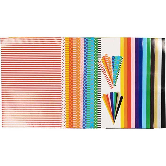 Kiiltopaperi, arkki 32x40 cm, 80 g, 1 set