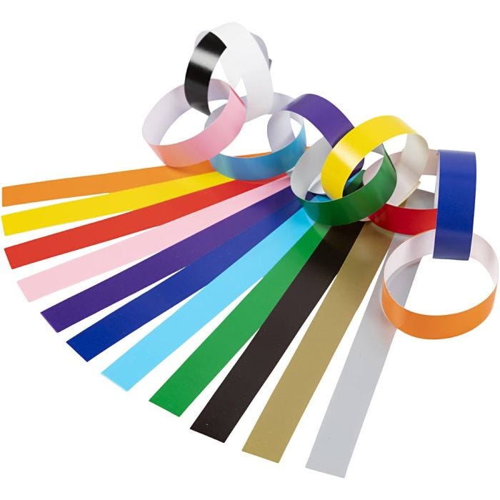Paperisuikaleet, Pit. 16 cm, Lev: 15 mm, värilajitelma, 2400 kpl/ 1 pkt