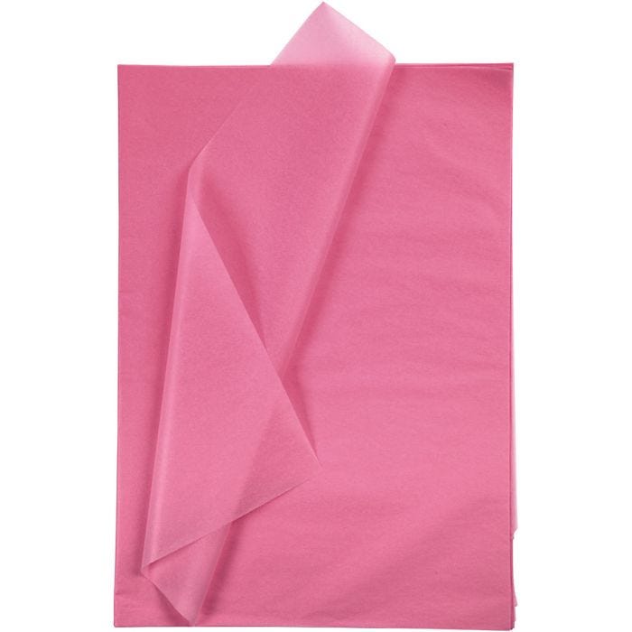 Silkkipaperi, arkki 50x70 cm, 17 g, pinkki, 25ark/ 1 pkt