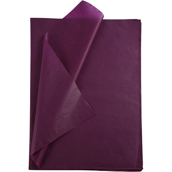 Silkkipaperi, arkki 50x70 cm, 17 g, bordeaux, 25 ark/ 1 pkt