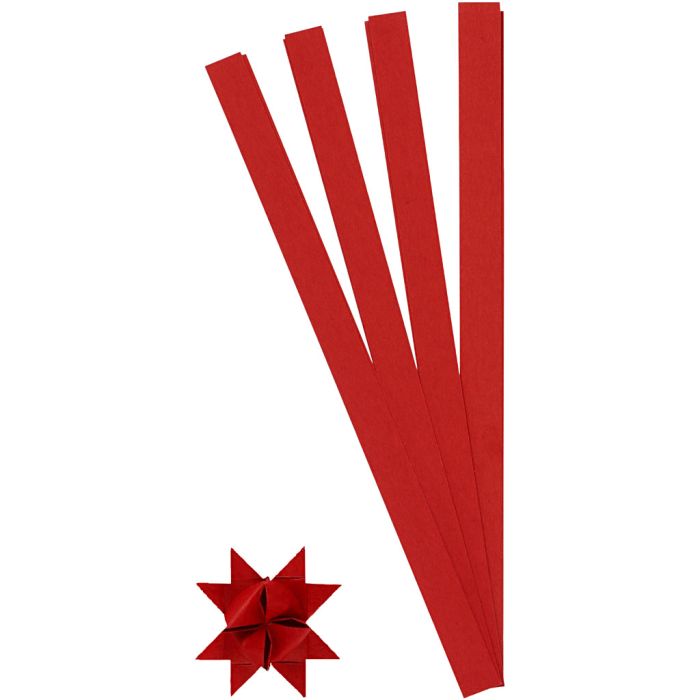 Paperisuikaleet, Pit. 45 cm, Lev: 15 mm, halk. 6,5 cm, punainen, 100 suikaleet/ 1 pkt