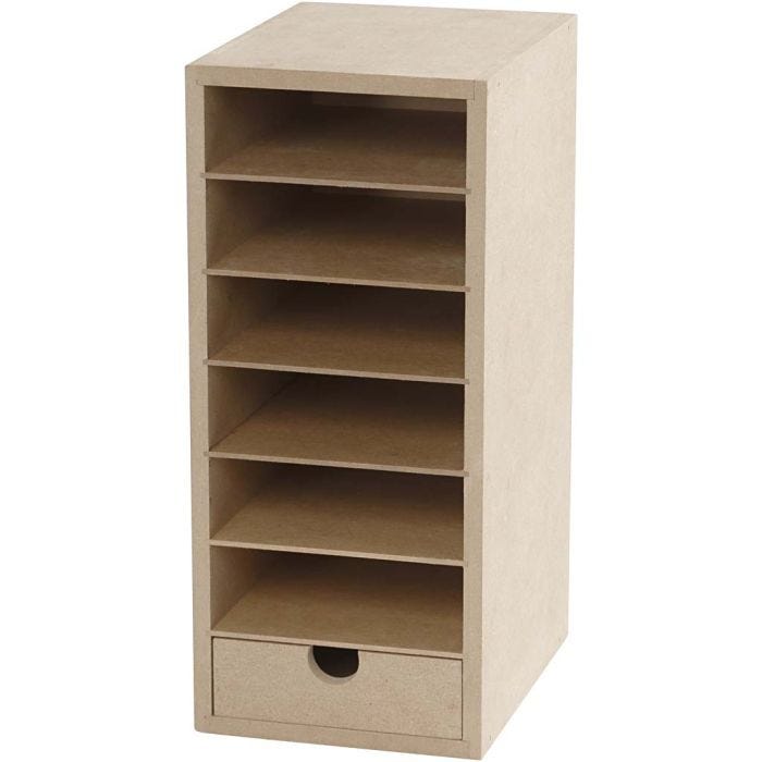 Kartonkihylly, Kork. 31,5 cm, S: 18 cm, Lev: 14 cm, A6, 1 kpl
