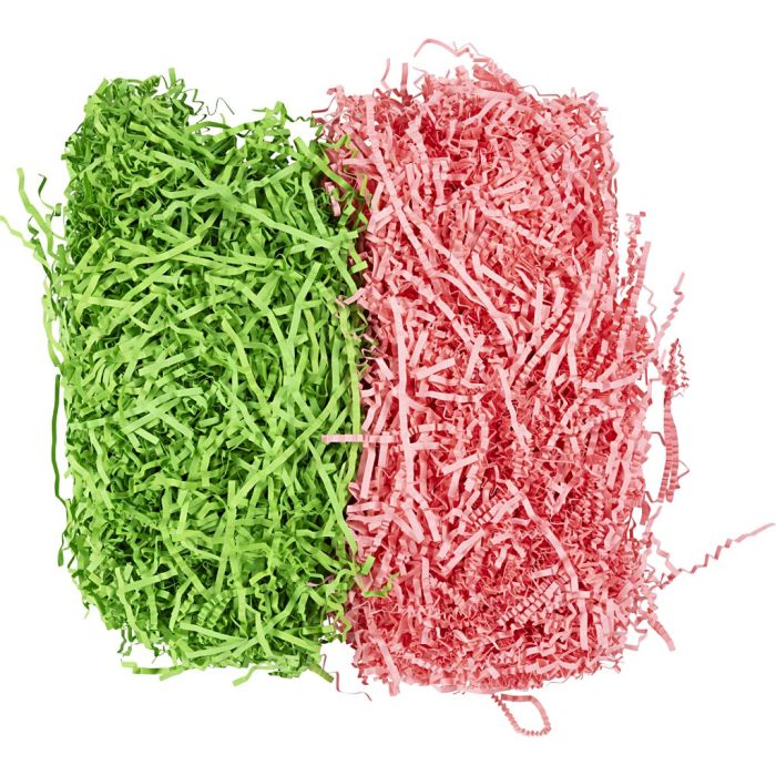 Paperisilppu, Pit. 25-30 cm, Lev: 3 mm, tummanvihreä, pinkki, 2x50 g/ 1 pkt