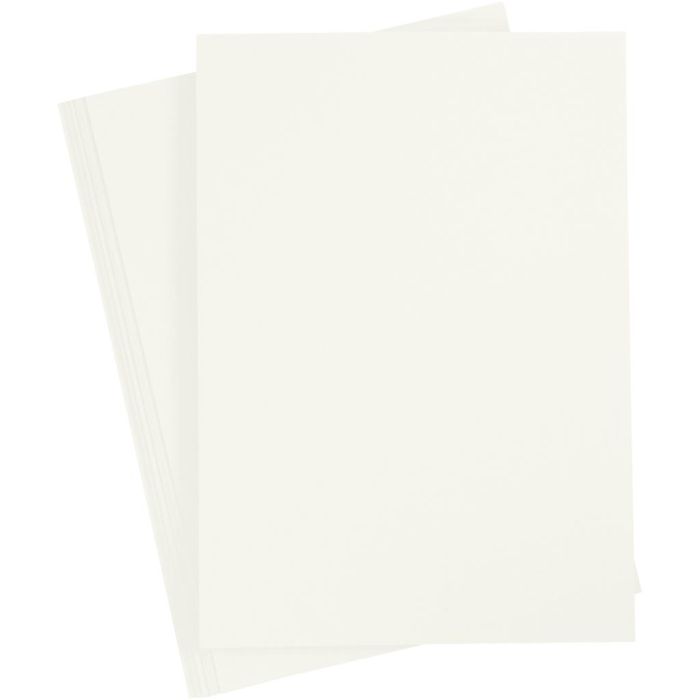 Kartonki, A4, arkki 210x297 mm, 180 g, luonnonvalkonen, 20 ark/ 1 pkt