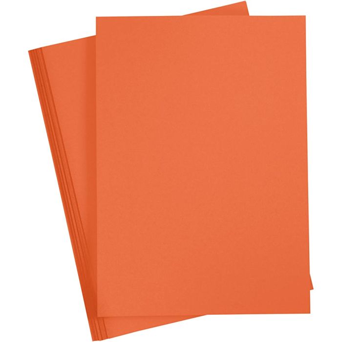 Kartonki, A4, arkki 210x297 mm, 180 g, oranssi, 20 ark/ 1 pkt