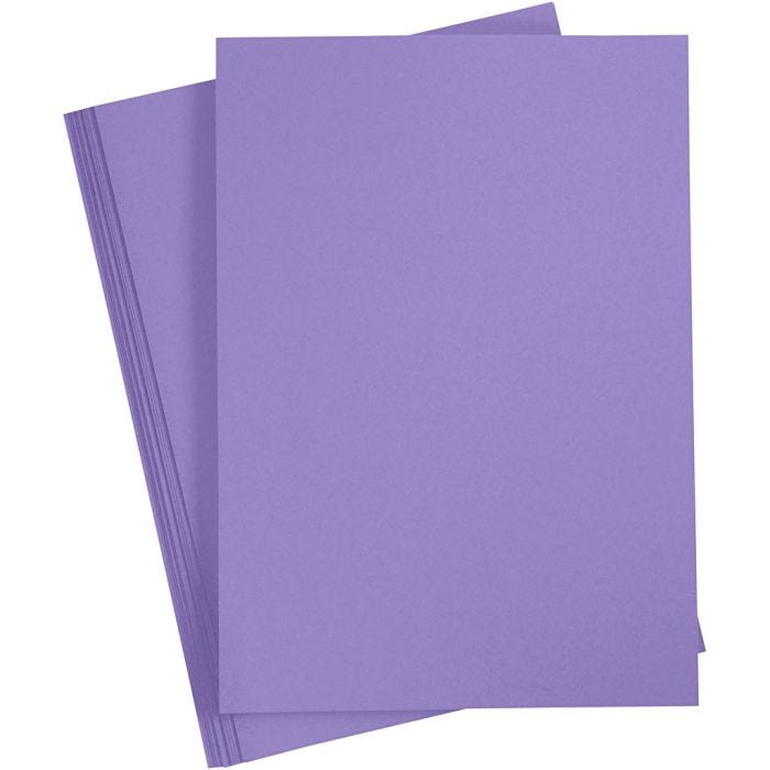 Kartonki, A4, arkki 210x297 mm, 180 g, violetti, 20 ark/ 1 pkt