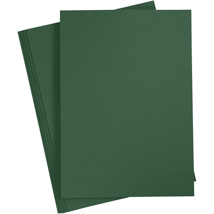 Kartonki, A4, arkki 210x297 mm, 180 g, tummanvihreä, 20 ark/ 1 pkt