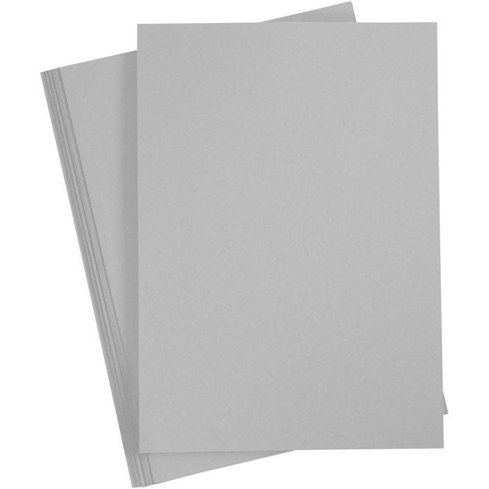 Kartonki, A4, arkki 210x297 mm, 180 g, harmaa, 20 ark/ 1 pkt