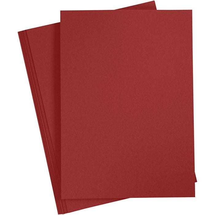 Kartonki, A4, arkki 210x297 mm, 180 g, tummanpunainen, 20 ark/ 1 pkt