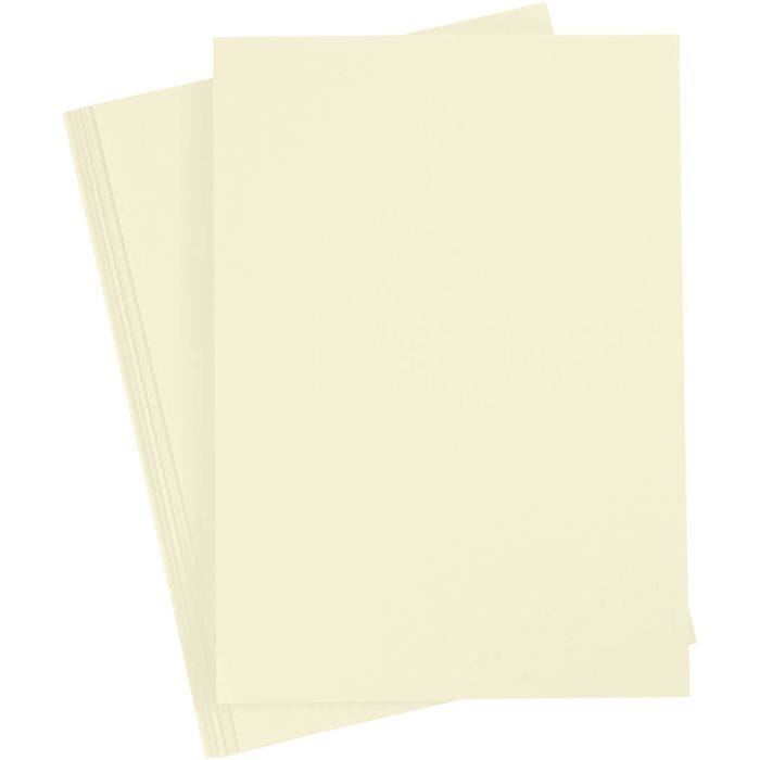 Kartonki, A4, arkki 210x297 mm, 210 g, pastellinkeltinen, 10ark/ 1 pkt