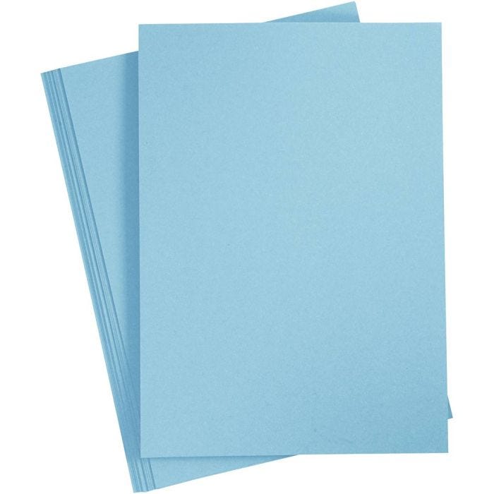 Kartonki, A4, arkki 210x297 mm, 210 g, vaaleansininen, 10 ark/ 1 pkt