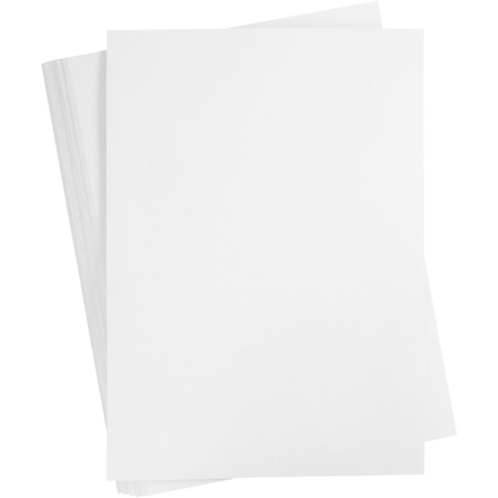 Kartonki, A2, arkki 420x594 mm, 180 g, valkoinen, 100ark/ 1 pkt