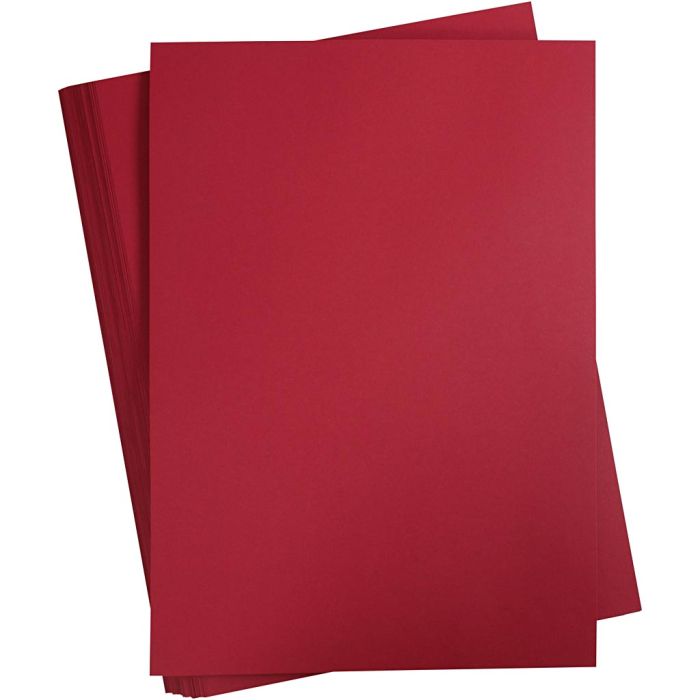 Kartonki, A2, arkki 420x594 mm, 180 g, joulunpunainen, 100 ark/ 1 pkt
