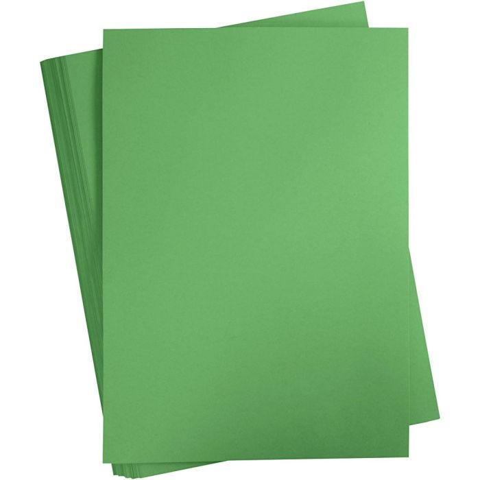 Kartonki, A2, arkki 420x594 mm, 180 g, ruohonvihreä, 100 ark/ 1 pkt