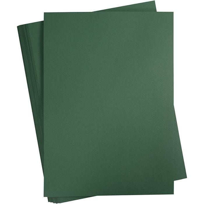 Kartonki, A2, arkki 420x594 mm, 180 g, tummanvihreä, 100 ark/ 1 pkt