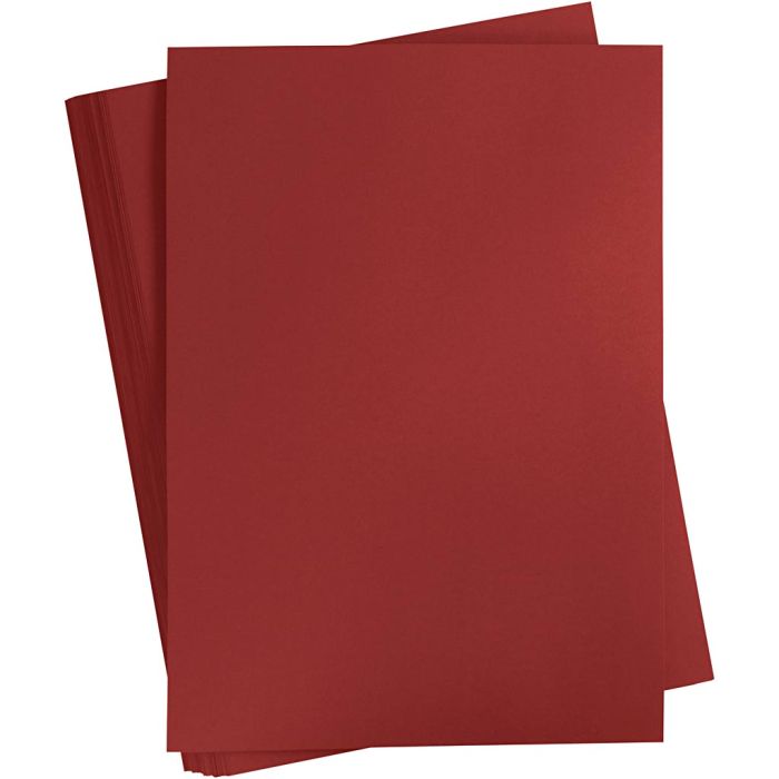 Kartonki, A2, arkki 420x594 mm, 180 g, tummanpunainen, 100 ark/ 1 pkt