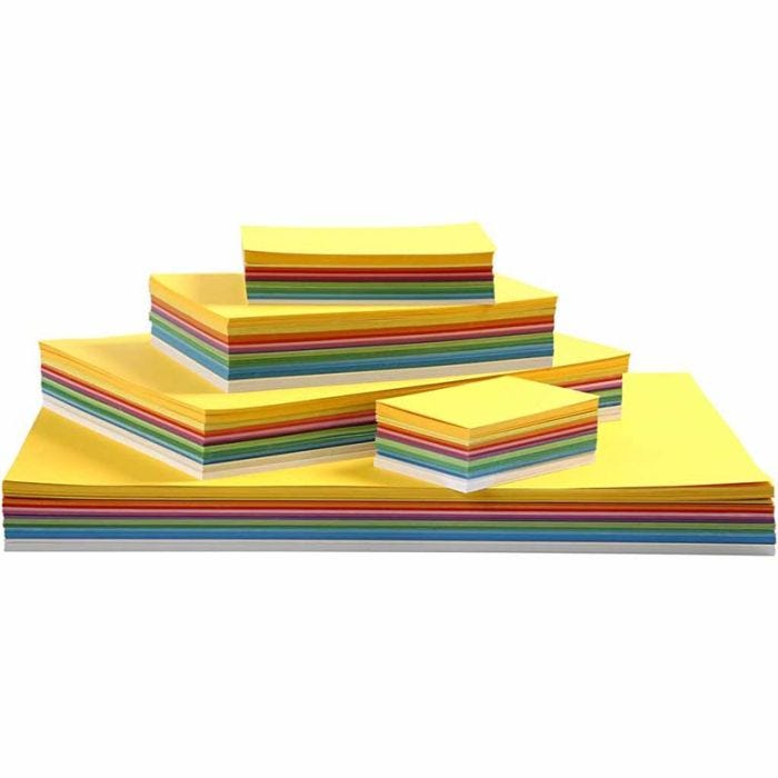 Kevätmalliston Kartonki, A2,A3,A4,A5,A6, 180 g, värilajitelma, 1800 laj/ 1 pkt