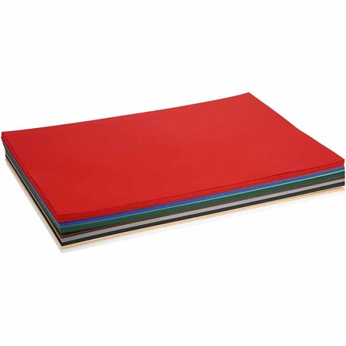 Kartonki, jouluvärit, A2, arkki 420x594 mm, 180 g, värilajitelma, 300 laj/ 1 pkt
