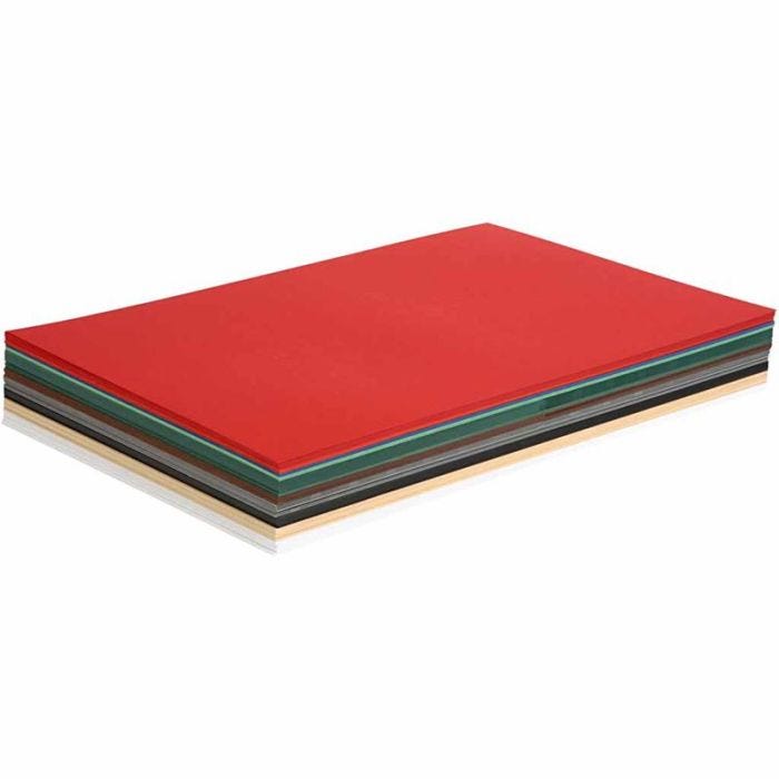 Kartonki, jouluvärit, A3, arkki 297x420 mm, 180 g, värilajitelma, 300 laj/ 1 pkt