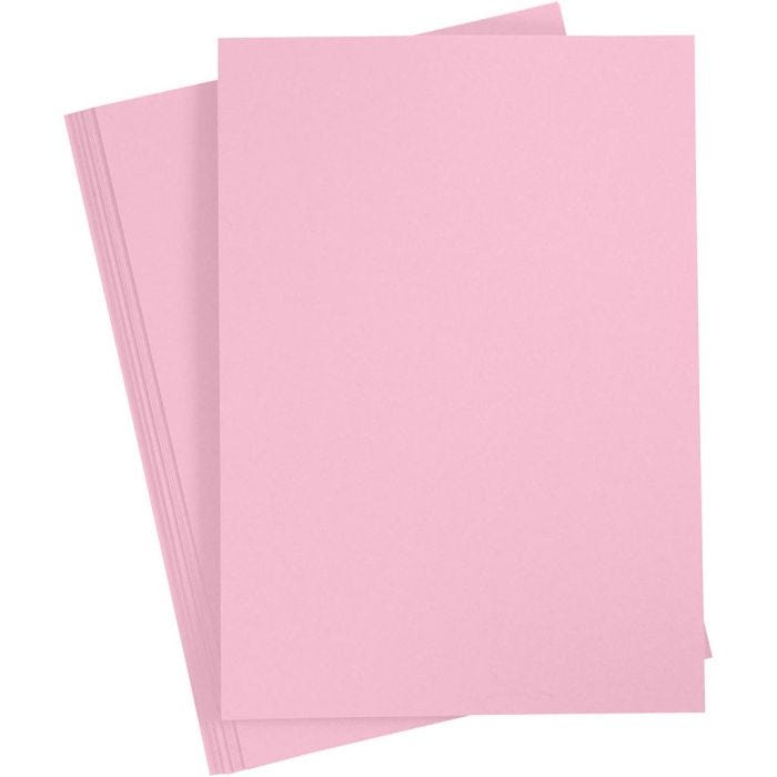 Kartonki, A3, arkki 297x420 mm, 180 g, vaaleanpinkki, 20 ark/ 1 pkt