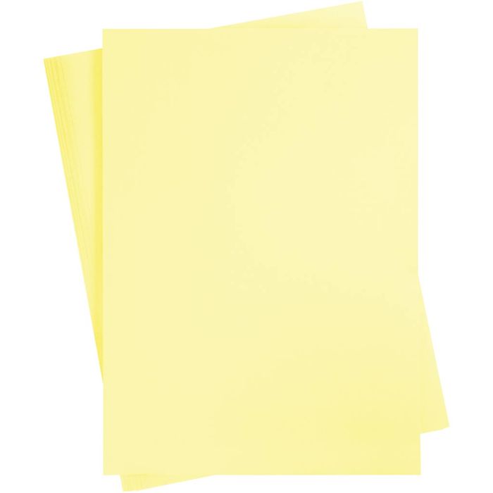 Kartonki, A2, arkki 420x594 mm, 180 g, vaaleankeltainen, 10 ark/ 1 pkt